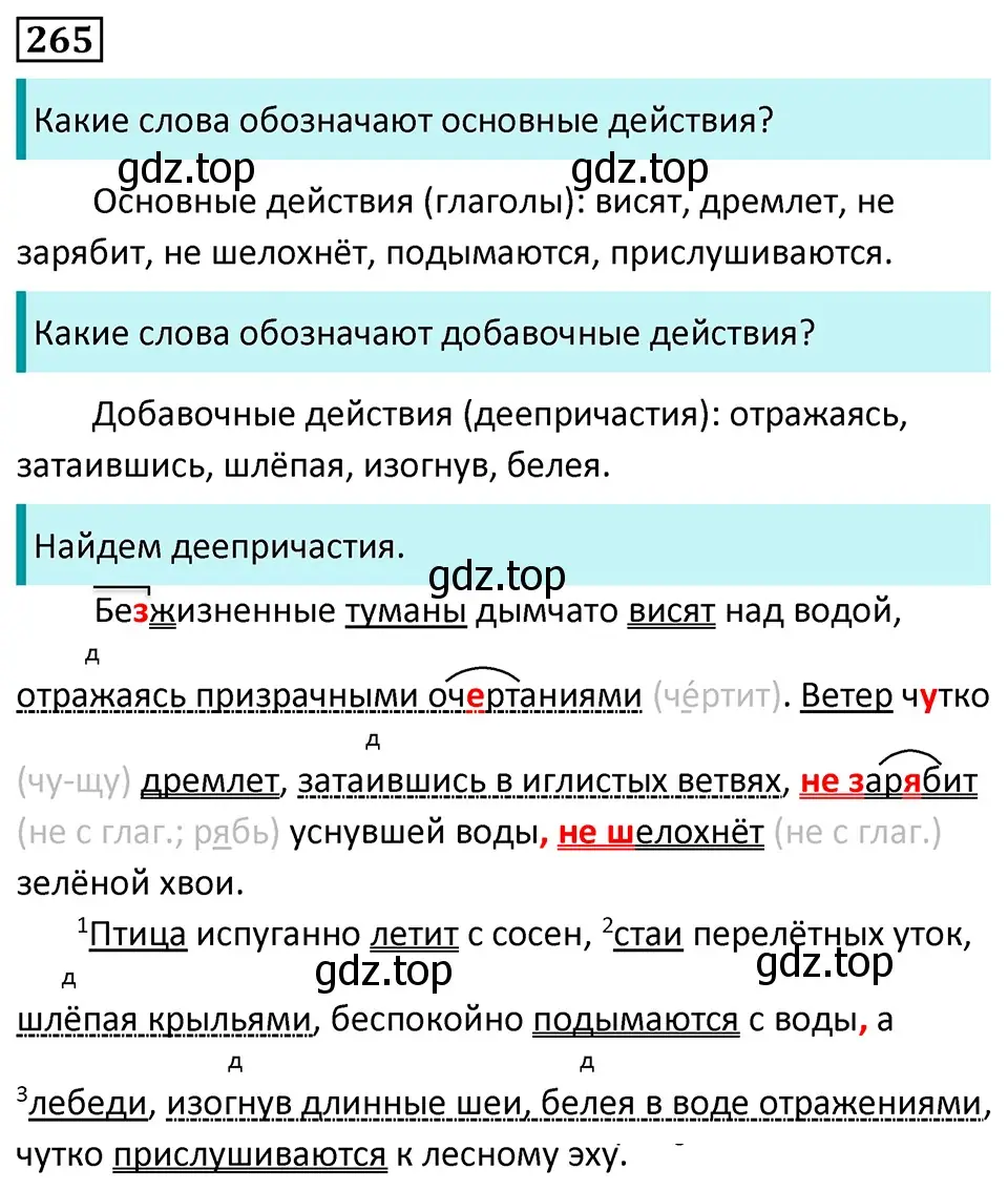 Решение 5. номер 265 (страница 155) гдз по русскому языку 7 класс Ладыженская, Баранов, учебник 1 часть