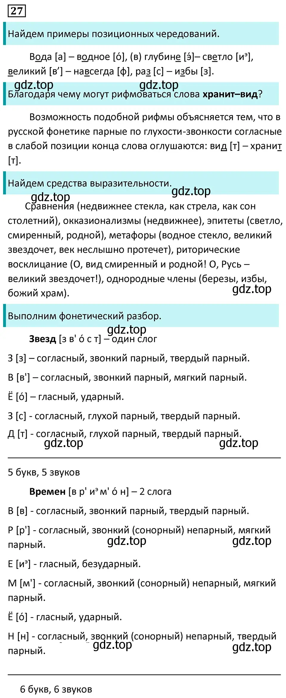 Решение 5. номер 27 (страница 17) гдз по русскому языку 7 класс Ладыженская, Баранов, учебник 1 часть