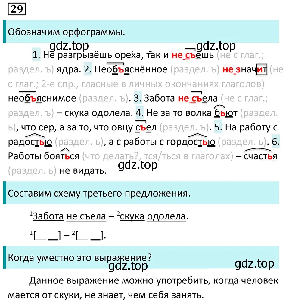 Решение 5. номер 29 (страница 18) гдз по русскому языку 7 класс Ладыженская, Баранов, учебник 1 часть