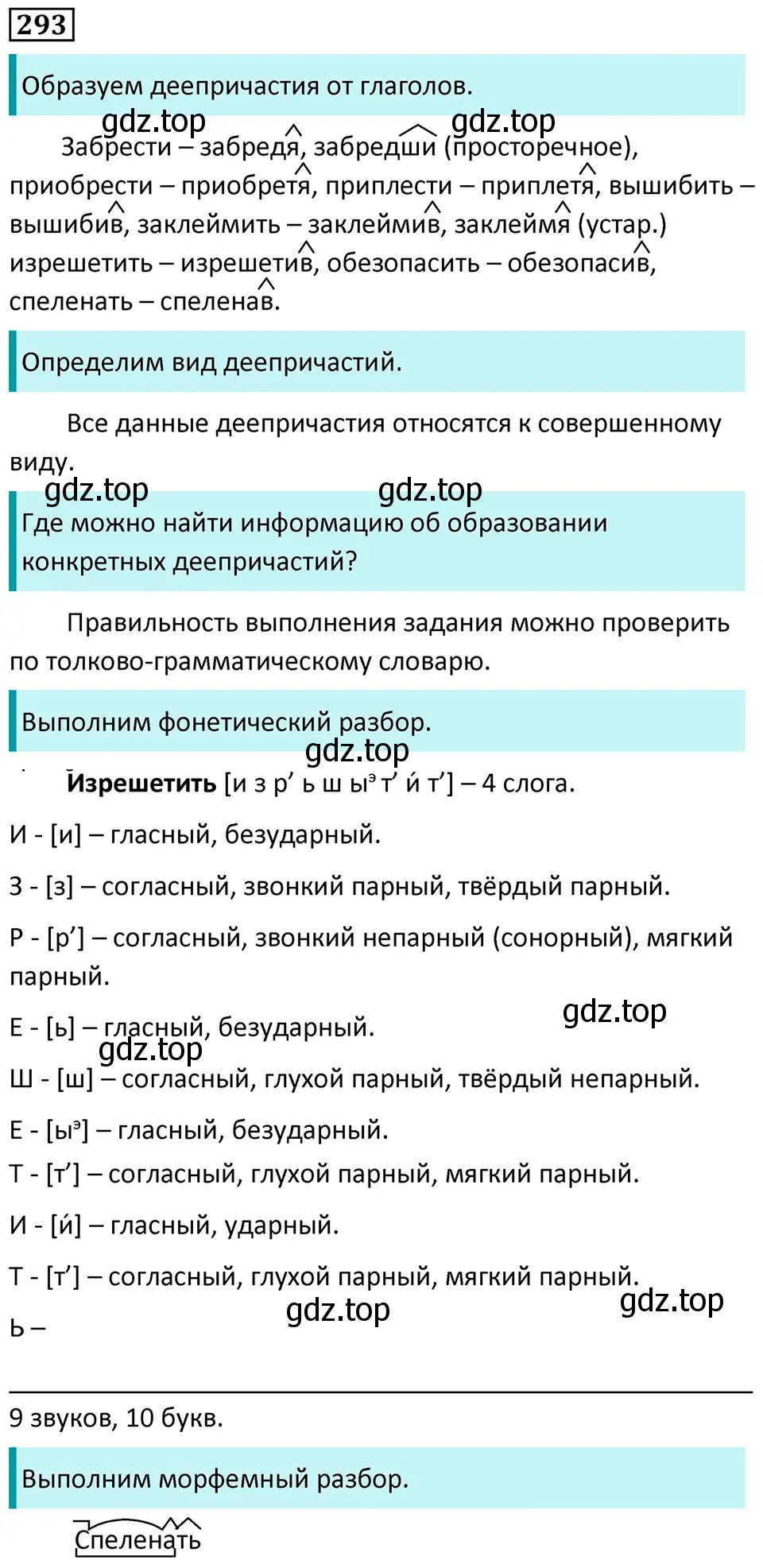 Решение 5. номер 293 (страница 171) гдз по русскому языку 7 класс Ладыженская, Баранов, учебник 1 часть