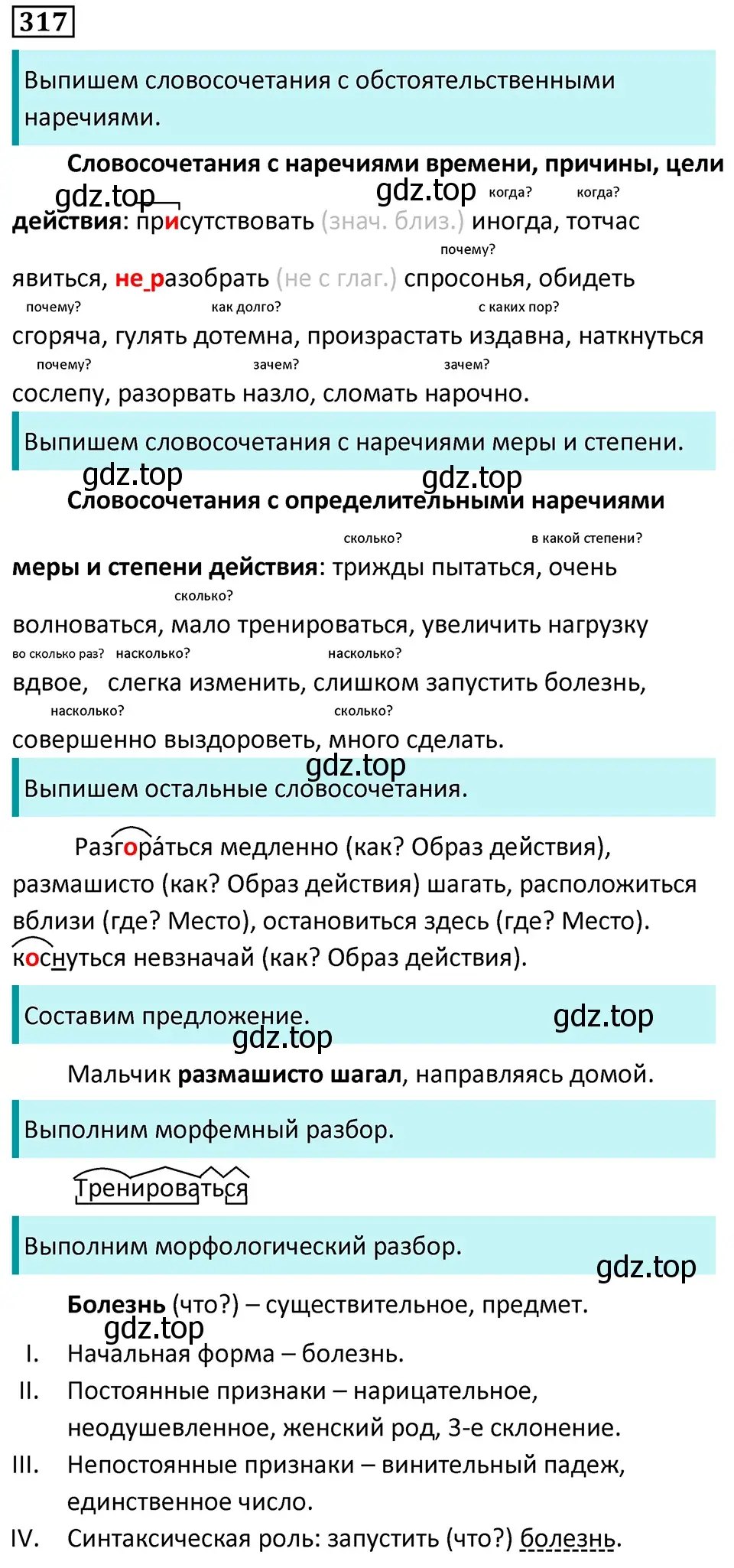 Решение 5. номер 317 (страница 185) гдз по русскому языку 7 класс Ладыженская, Баранов, учебник 1 часть