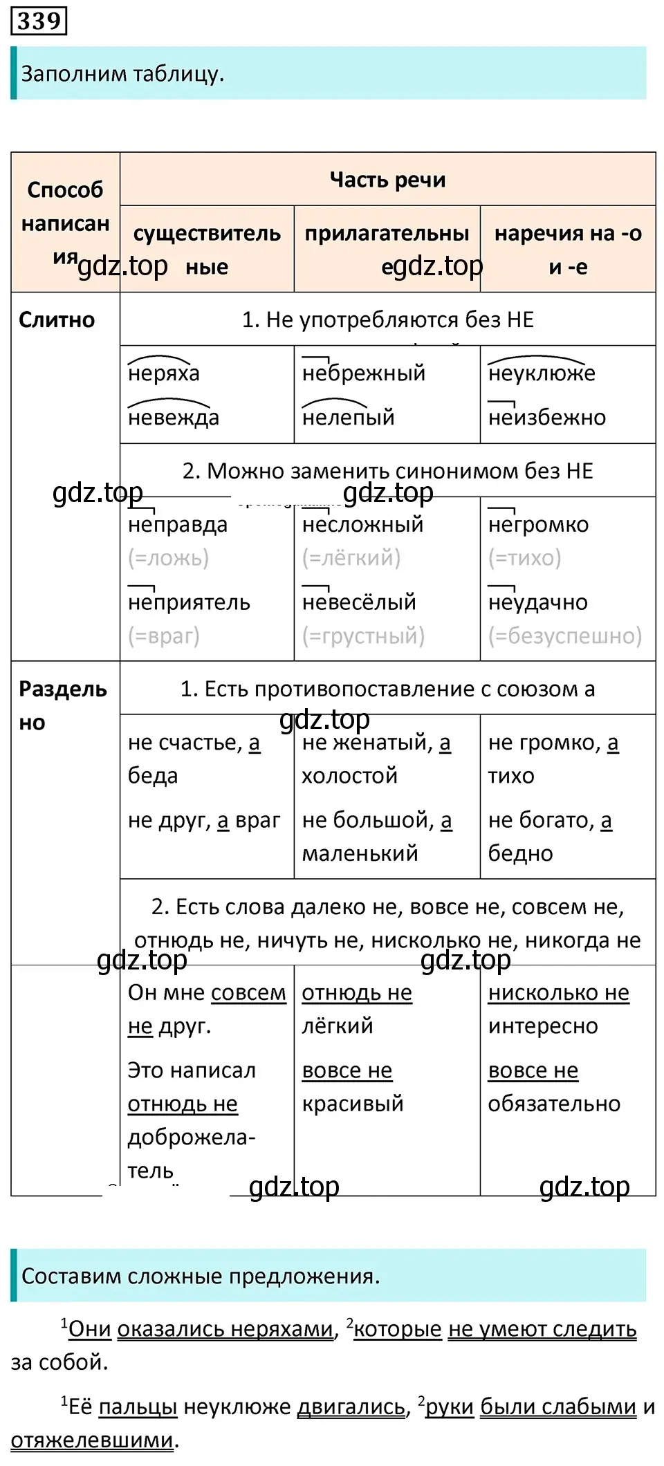 Решение 5. номер 339 (страница 197) гдз по русскому языку 7 класс Ладыженская, Баранов, учебник 1 часть