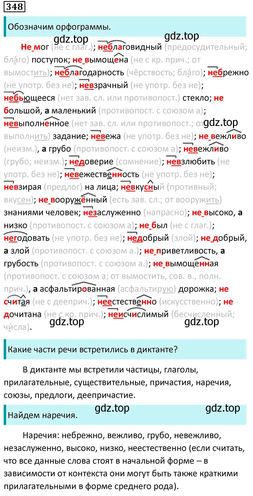 Решение 5. номер 348 (страница 202) гдз по русскому языку 7 класс Ладыженская, Баранов, учебник 1 часть