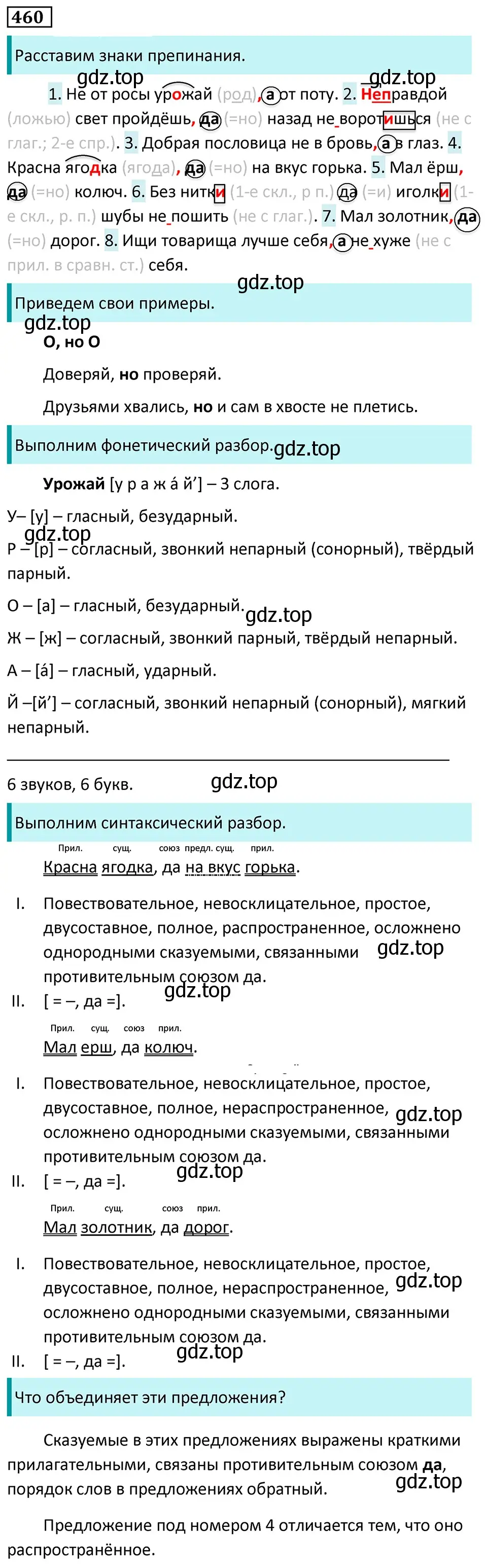 Решение 5. номер 460 (страница 53) гдз по русскому языку 7 класс Ладыженская, Баранов, учебник 2 часть