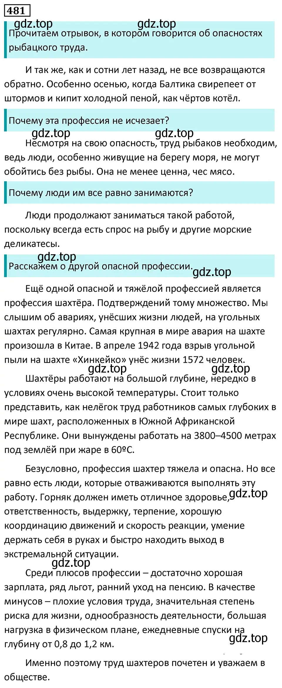 Решение 5. номер 481 (страница 66) гдз по русскому языку 7 класс Ладыженская, Баранов, учебник 2 часть