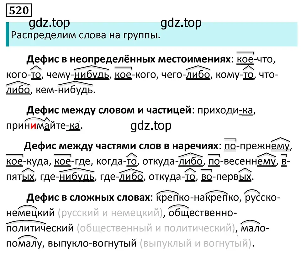 Решение 5. номер 520 (страница 88) гдз по русскому языку 7 класс Ладыженская, Баранов, учебник 2 часть