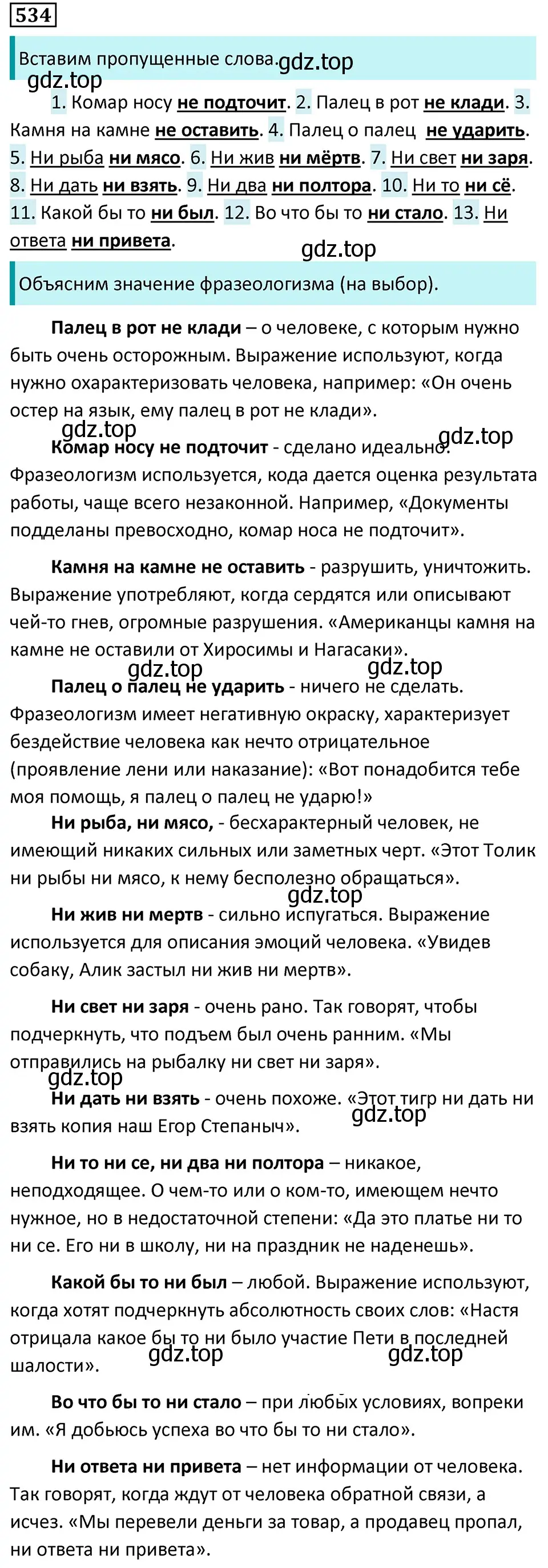 Решение 5. номер 534 (страница 94) гдз по русскому языку 7 класс Ладыженская, Баранов, учебник 2 часть