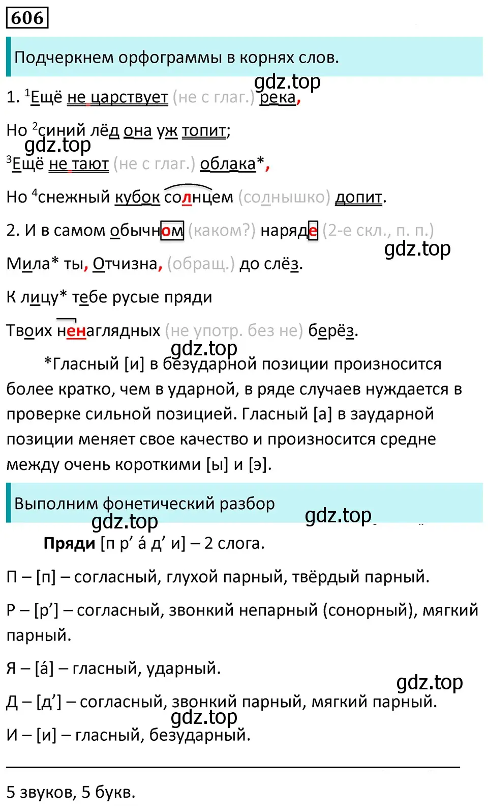 Решение 5. номер 606 (страница 127) гдз по русскому языку 7 класс Ладыженская, Баранов, учебник 2 часть