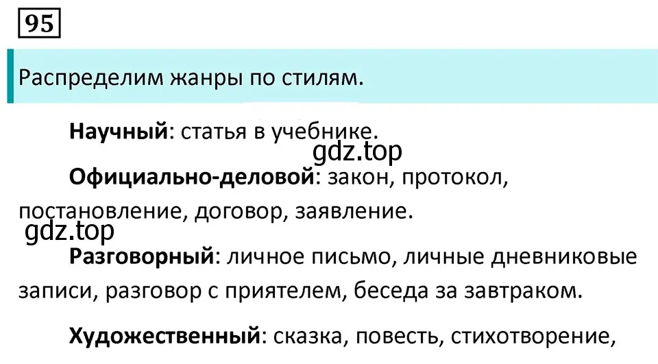 Решение 5. номер 95 (страница 57) гдз по русскому языку 7 класс Ладыженская, Баранов, учебник 1 часть