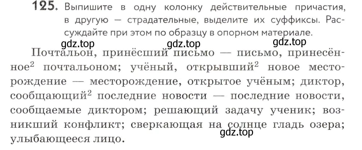 Условие номер 125 (страница 51) гдз по русскому языку 7 класс Пименова, Еремеева, учебник