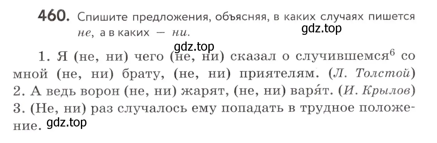 Условие номер 460 (страница 175) гдз по русскому языку 7 класс Пименова, Еремеева, учебник