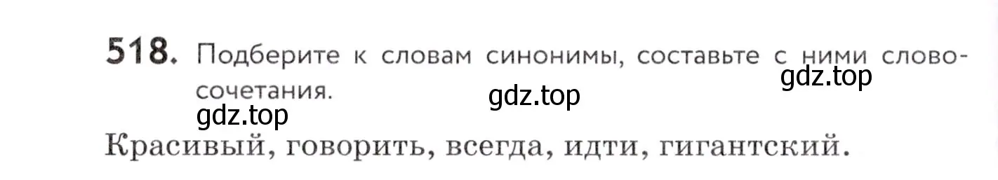 Условие номер 518 (страница 198) гдз по русскому языку 7 класс Пименова, Еремеева, учебник