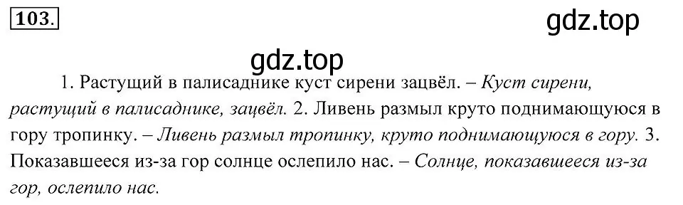 Решение 2. номер 103 (страница 41) гдз по русскому языку 7 класс Пименова, Еремеева, учебник