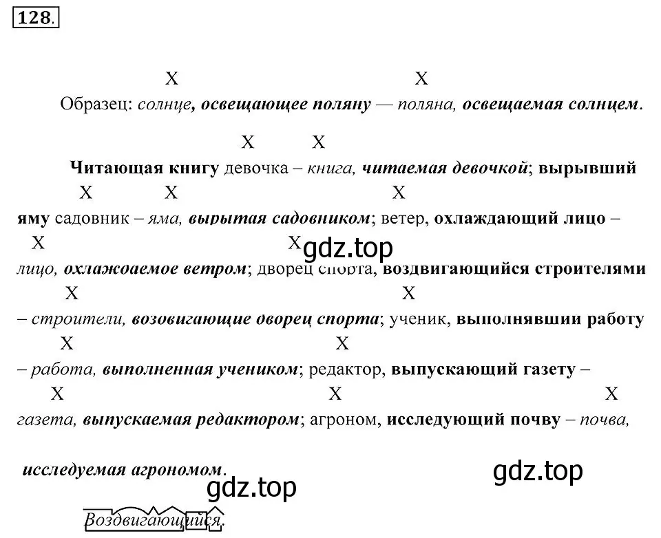 Решение 2. номер 128 (страница 52) гдз по русскому языку 7 класс Пименова, Еремеева, учебник