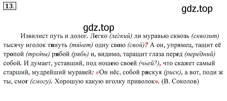 Решение 2. номер 13 (страница 11) гдз по русскому языку 7 класс Пименова, Еремеева, учебник