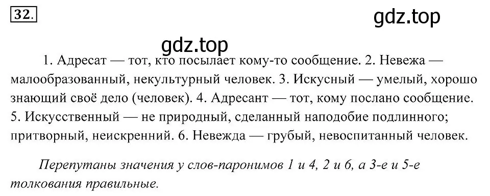 Решение 2. номер 32 (страница 17) гдз по русскому языку 7 класс Пименова, Еремеева, учебник