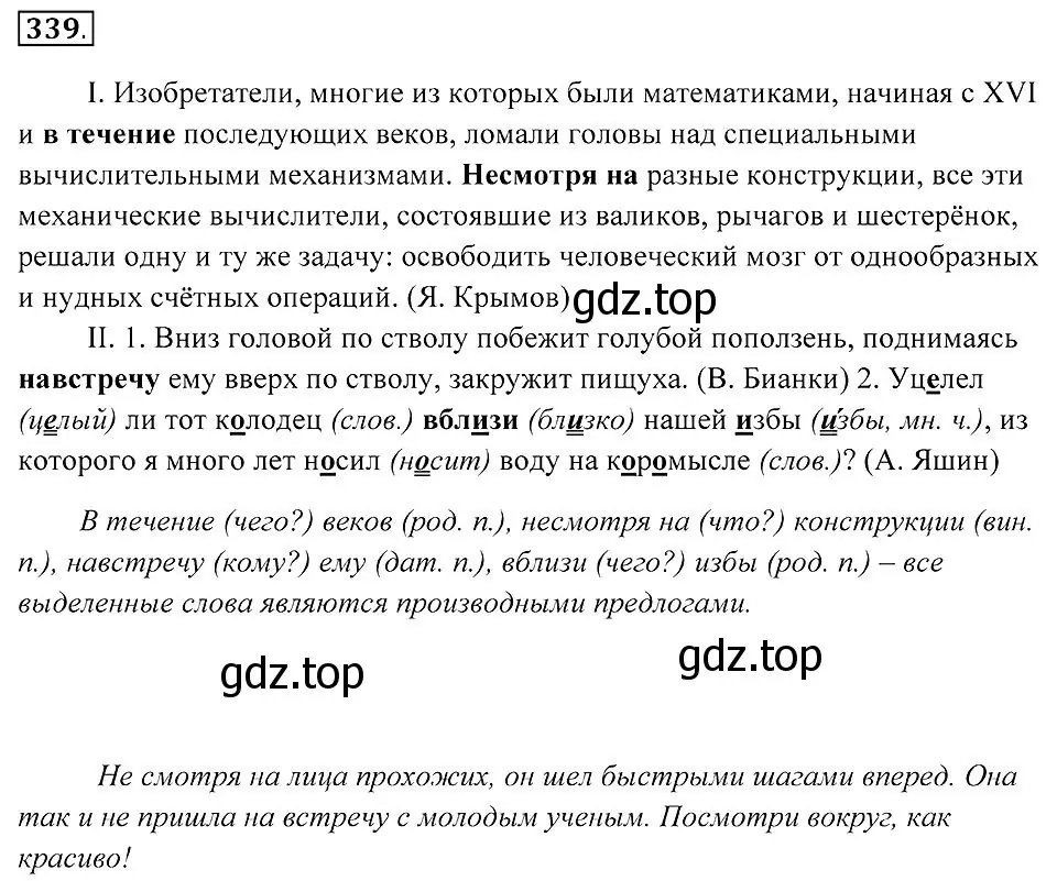 Решение 2. номер 339 (страница 128) гдз по русскому языку 7 класс Пименова, Еремеева, учебник