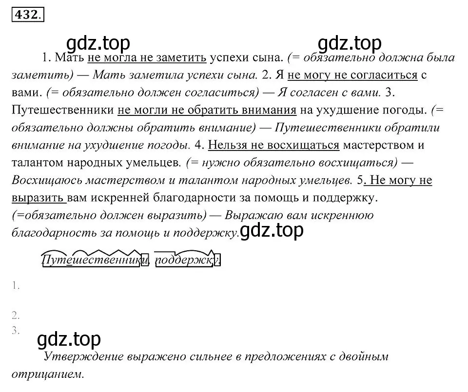 Решение 2. номер 432 (страница 167) гдз по русскому языку 7 класс Пименова, Еремеева, учебник