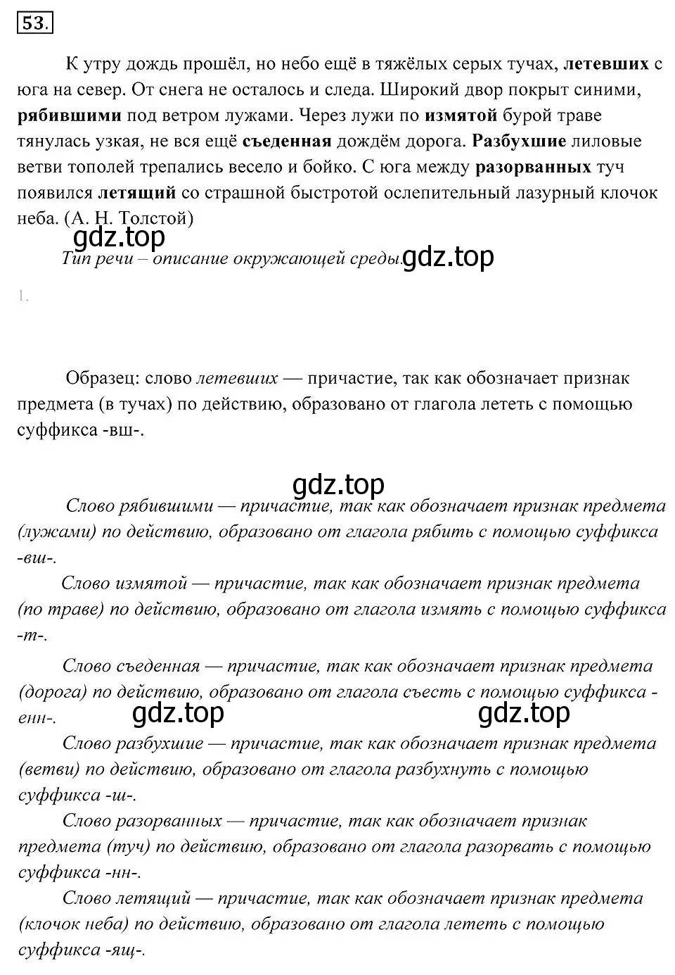 Решение 2. номер 53 (страница 24) гдз по русскому языку 7 класс Пименова, Еремеева, учебник