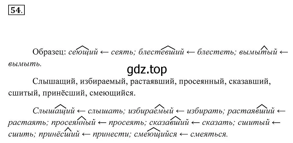 Решение 2. номер 54 (страница 25) гдз по русскому языку 7 класс Пименова, Еремеева, учебник