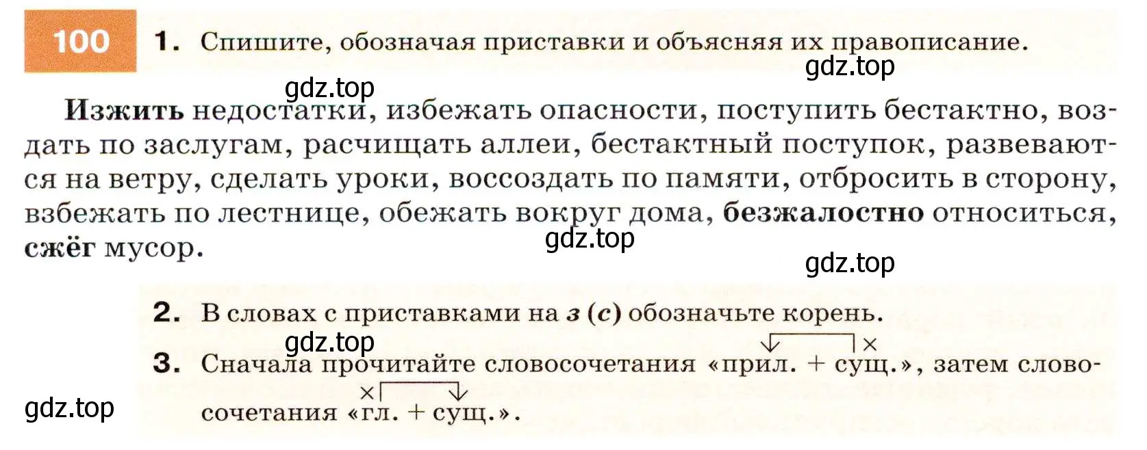 Условие номер 100 (страница 38) гдз по русскому языку 7 класс Разумовская, Львова, учебник