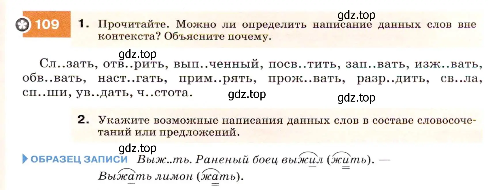 Условие номер 109 (страница 41) гдз по русскому языку 7 класс Разумовская, Львова, учебник