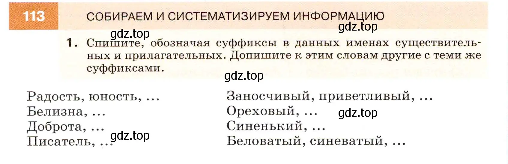 Условие номер 113 (страница 42) гдз по русскому языку 7 класс Разумовская, Львова, учебник