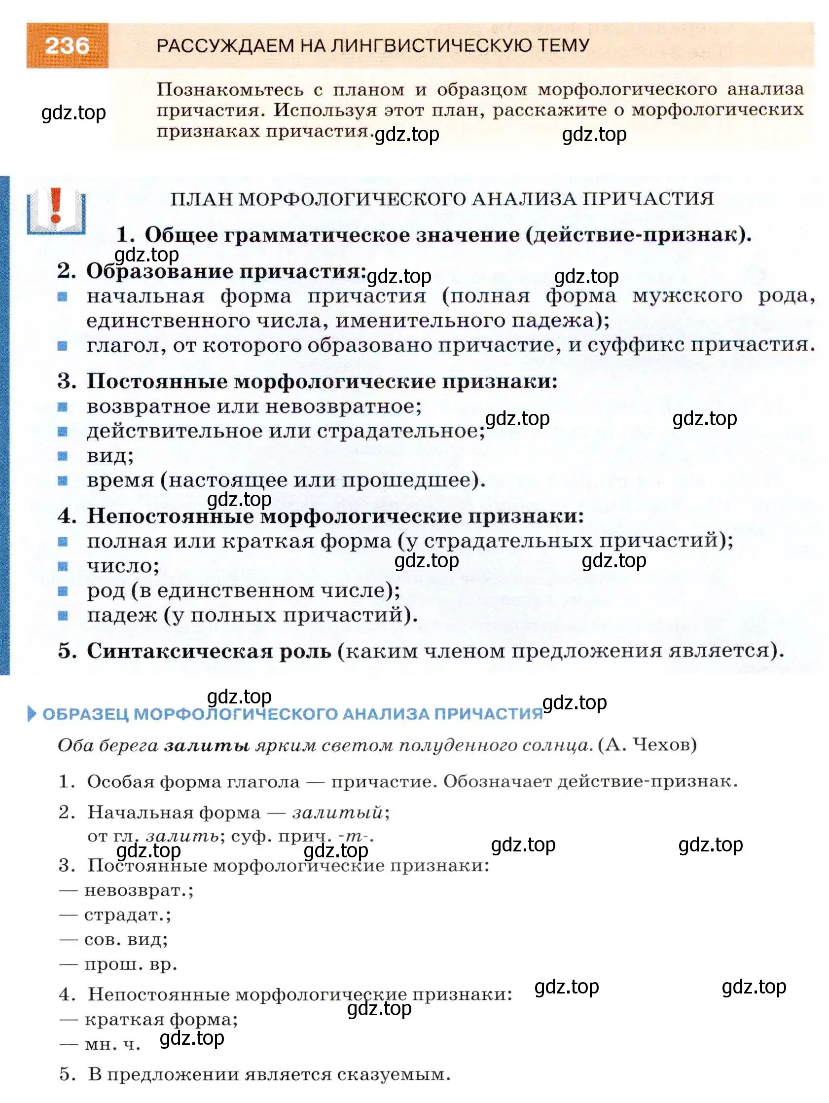 Условие номер 236 (страница 87) гдз по русскому языку 7 класс Разумовская, Львова, учебник