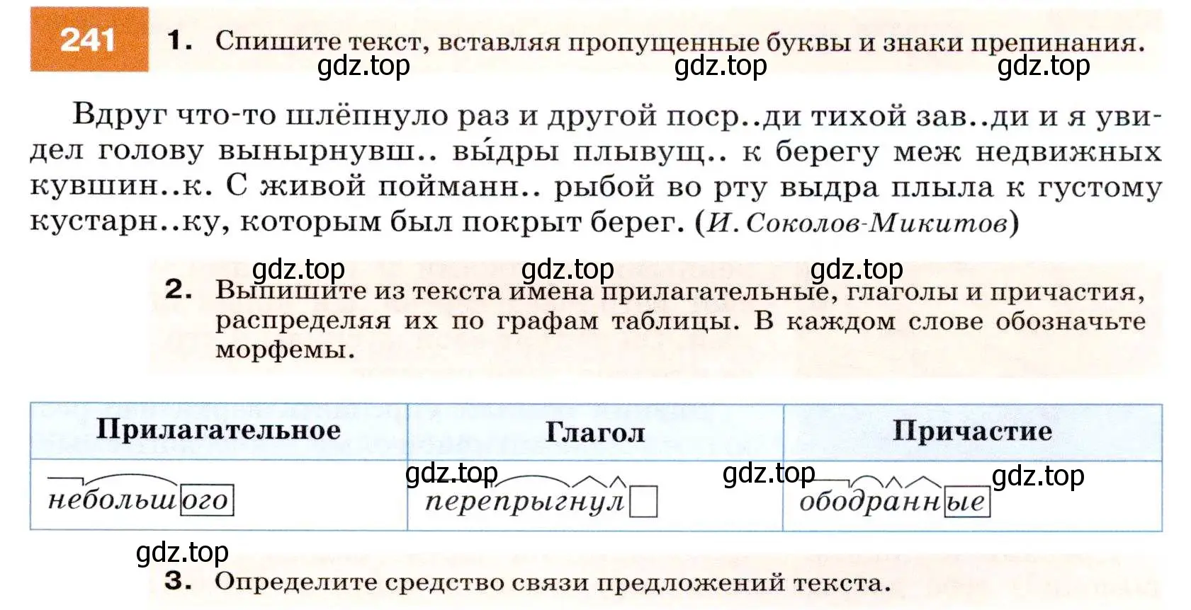 Условие номер 241 (страница 89) гдз по русскому языку 7 класс Разумовская, Львова, учебник