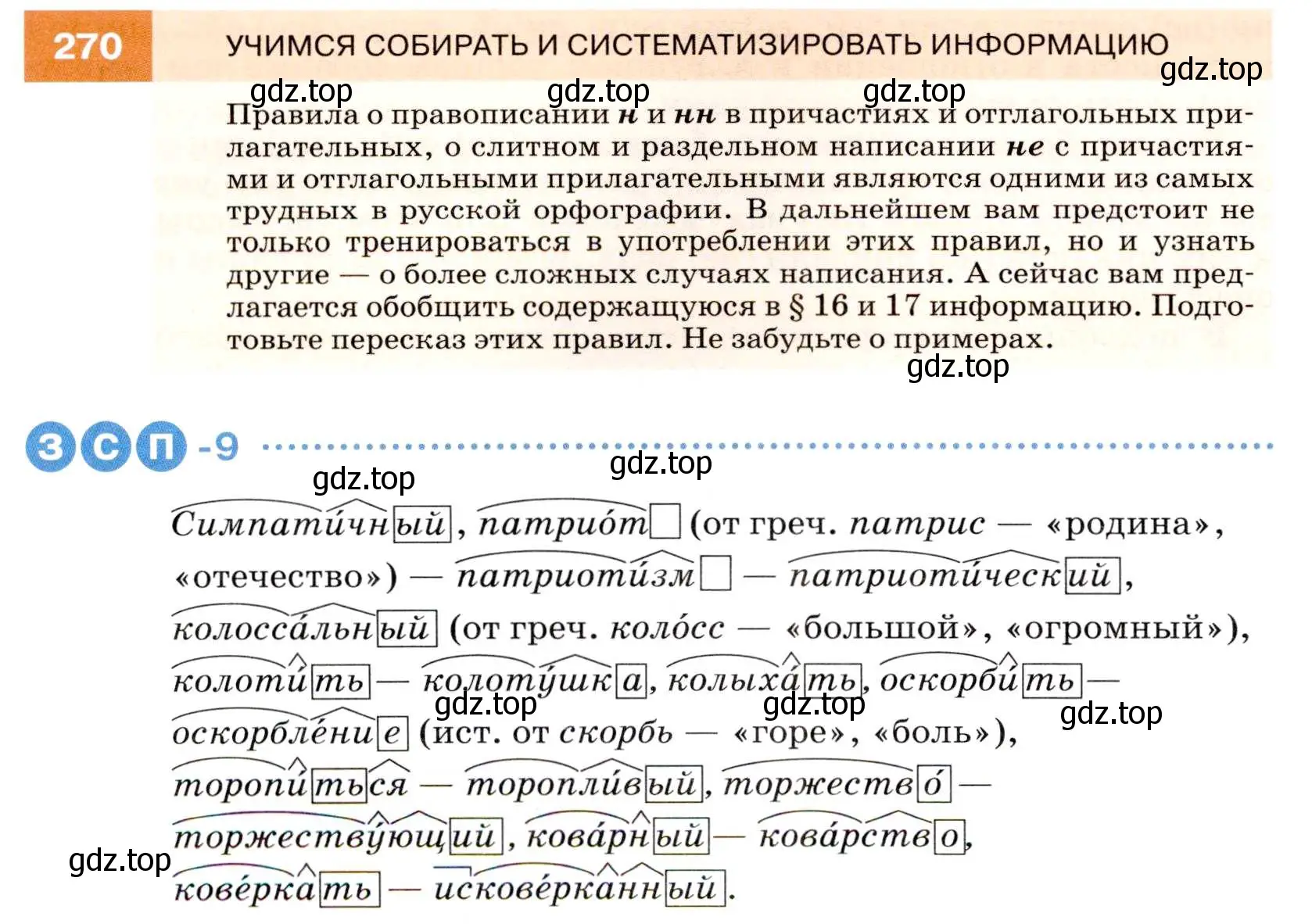 Условие номер 270 (страница 100) гдз по русскому языку 7 класс Разумовская, Львова, учебник