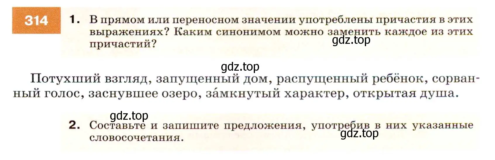 Условие номер 314 (страница 119) гдз по русскому языку 7 класс Разумовская, Львова, учебник