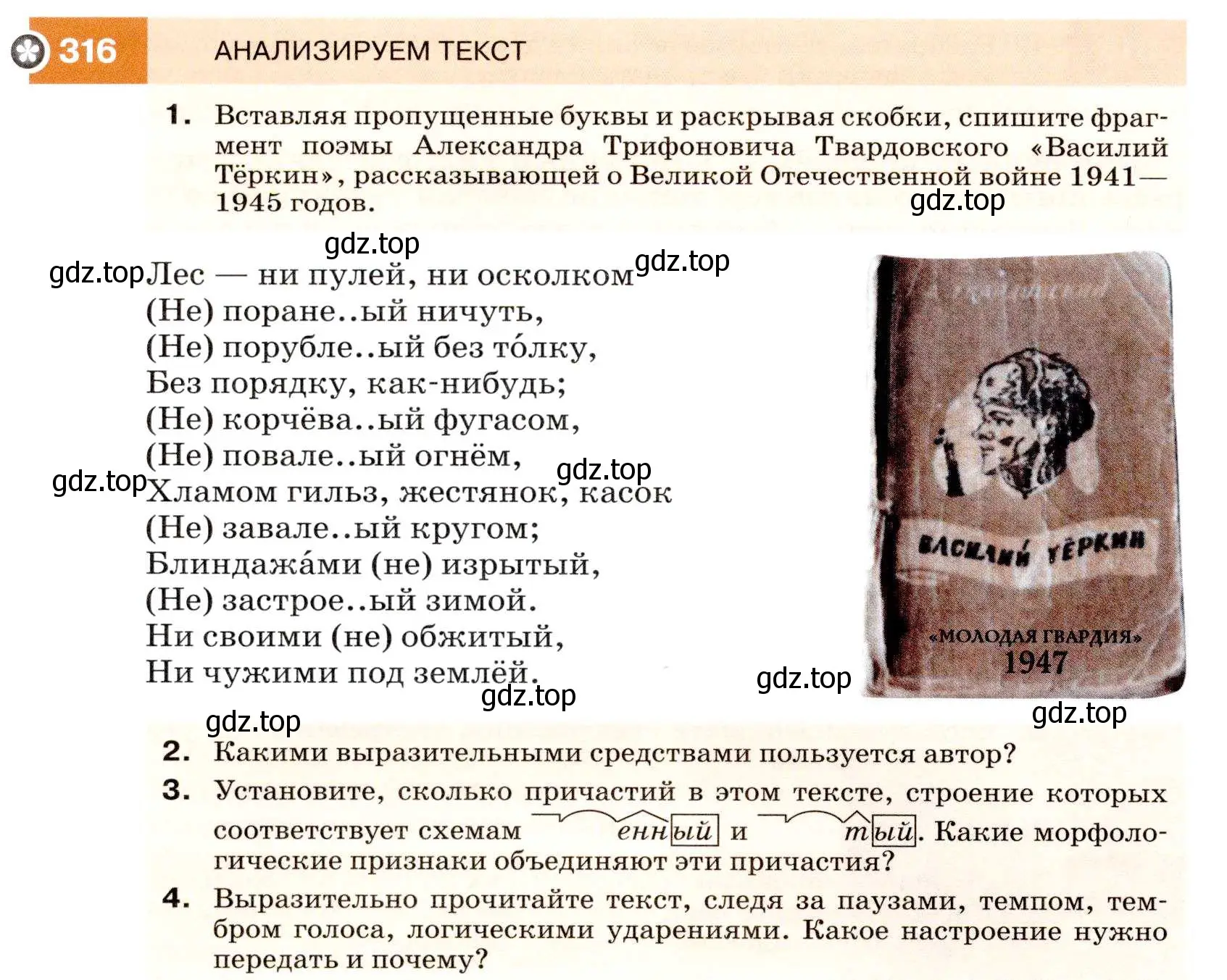 Условие номер 316 (страница 120) гдз по русскому языку 7 класс Разумовская, Львова, учебник