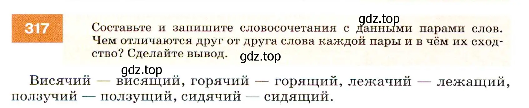 Условие номер 317 (страница 120) гдз по русскому языку 7 класс Разумовская, Львова, учебник