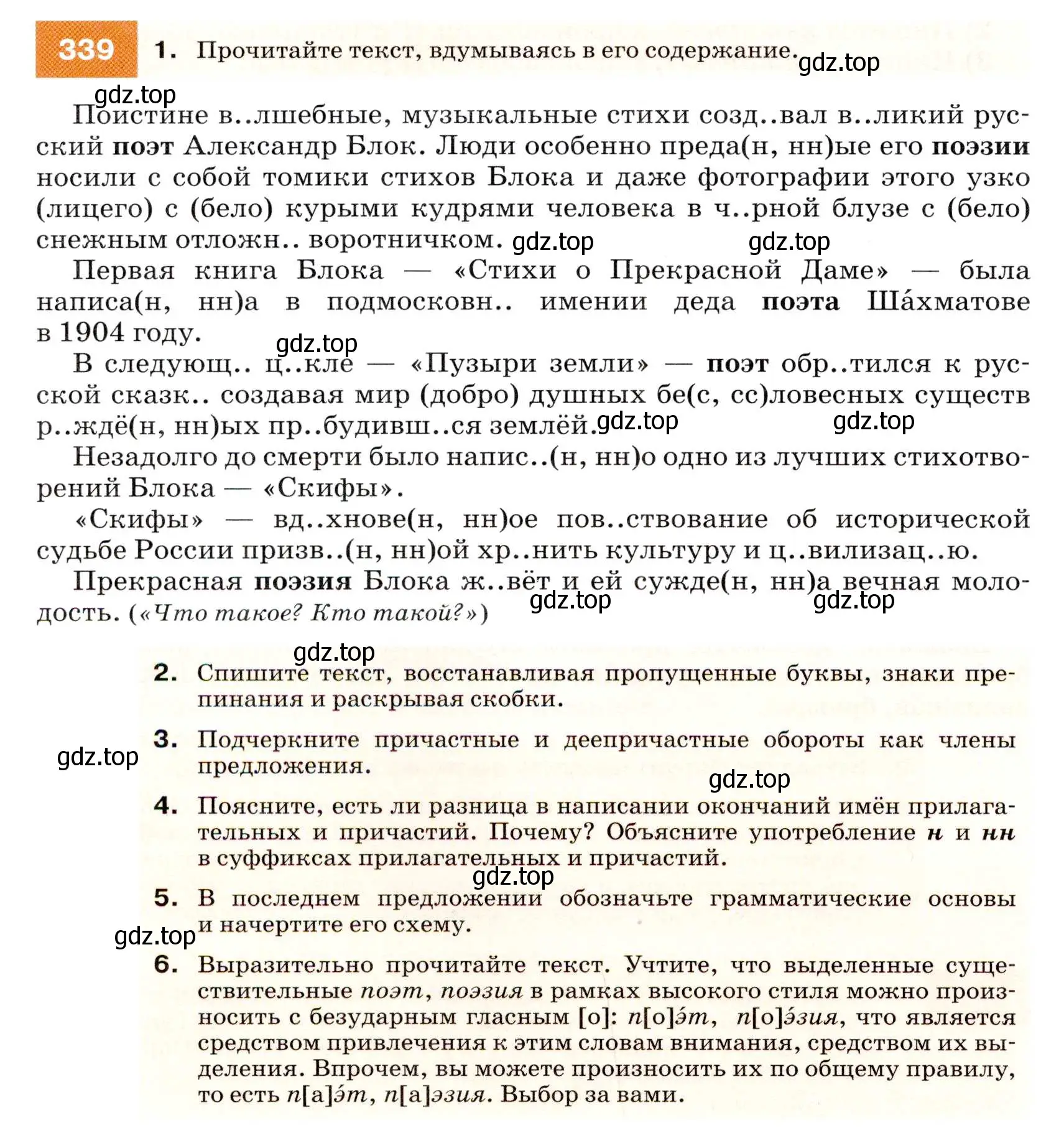 Условие номер 339 (страница 128) гдз по русскому языку 7 класс Разумовская, Львова, учебник