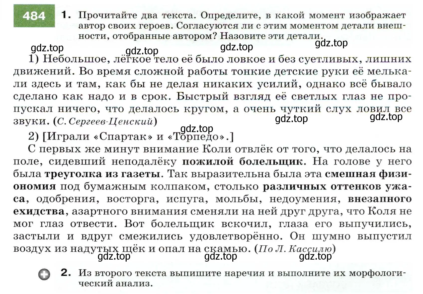 Условие номер 484 (страница 185) гдз по русскому языку 7 класс Разумовская, Львова, учебник