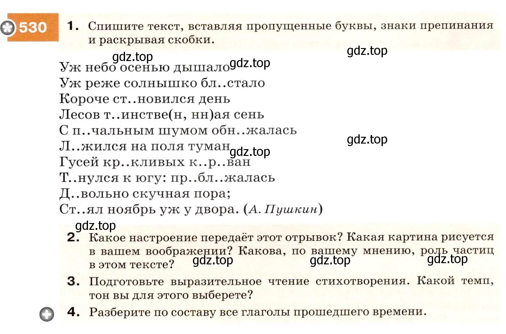 Условие номер 530 (страница 203) гдз по русскому языку 7 класс Разумовская, Львова, учебник