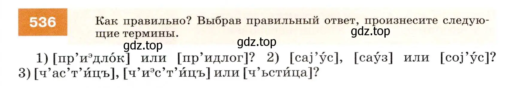 Условие номер 536 (страница 206) гдз по русскому языку 7 класс Разумовская, Львова, учебник