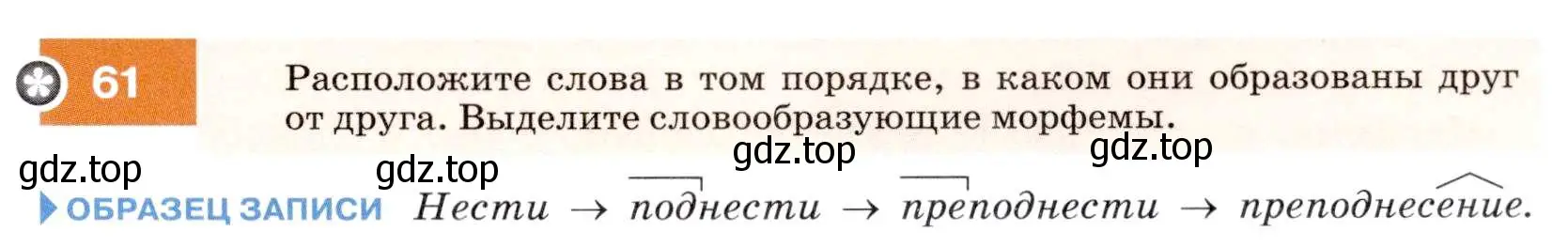 Условие номер 61 (страница 25) гдз по русскому языку 7 класс Разумовская, Львова, учебник