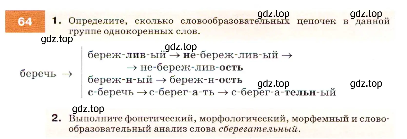 Условие номер 64 (страница 26) гдз по русскому языку 7 класс Разумовская, Львова, учебник