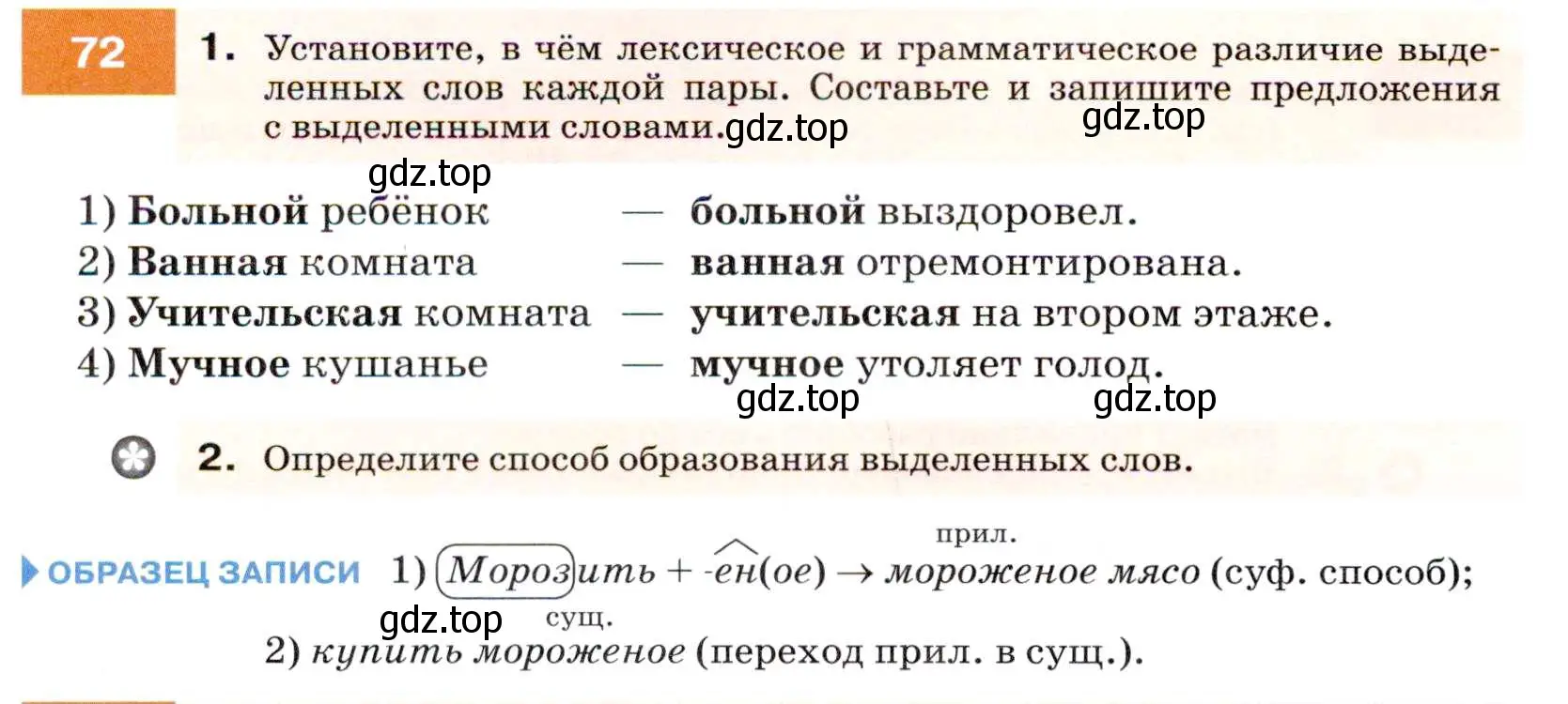 Условие номер 72 (страница 28) гдз по русскому языку 7 класс Разумовская, Львова, учебник