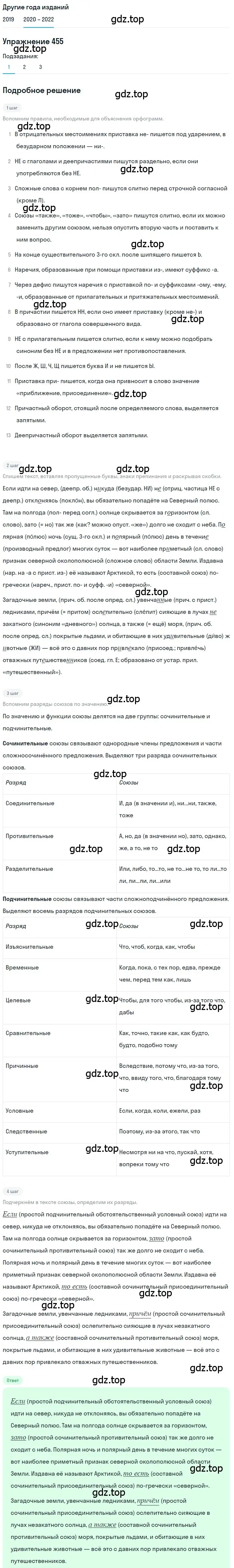 Решение номер 455 (страница 173) гдз по русскому языку 7 класс Разумовская, Львова, учебник