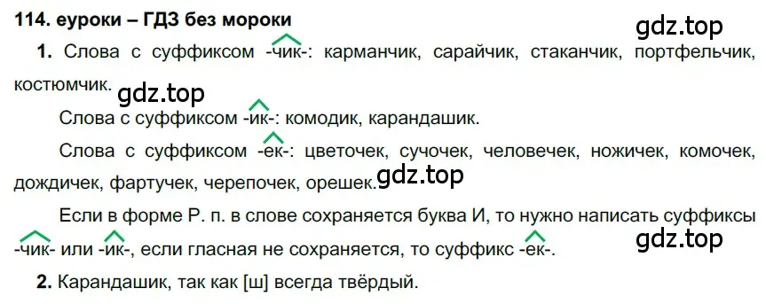 Решение 2. номер 114 (страница 43) гдз по русскому языку 7 класс Разумовская, Львова, учебник