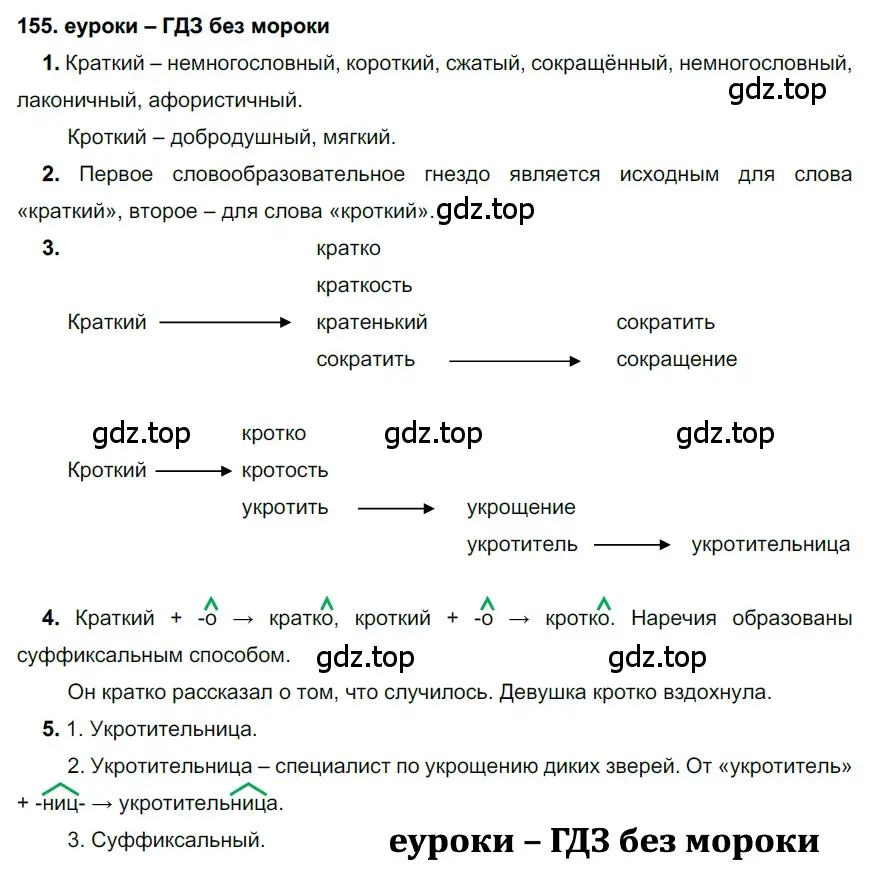 Решение 2. номер 155 (страница 56) гдз по русскому языку 7 класс Разумовская, Львова, учебник