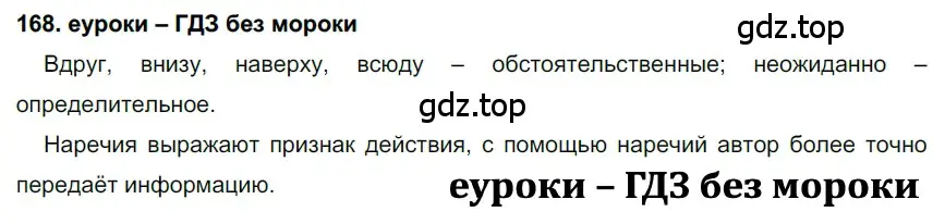 Решение 2. номер 168 (страница 59) гдз по русскому языку 7 класс Разумовская, Львова, учебник