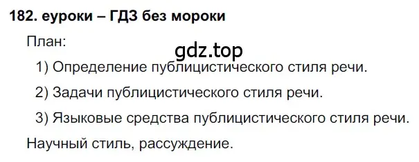 Решение 2. номер 182 (страница 64) гдз по русскому языку 7 класс Разумовская, Львова, учебник