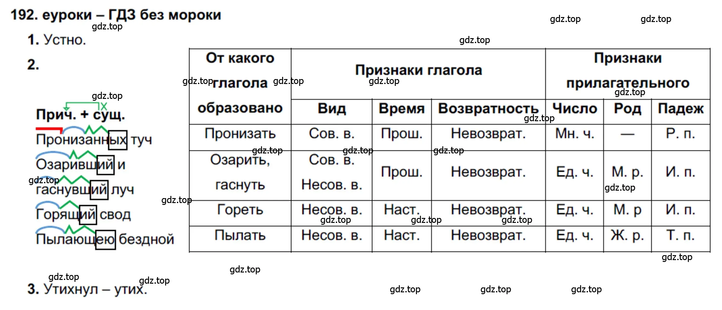 Решение 2. номер 192 (страница 69) гдз по русскому языку 7 класс Разумовская, Львова, учебник