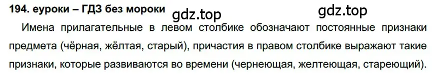 Решение 2. номер 194 (страница 70) гдз по русскому языку 7 класс Разумовская, Львова, учебник