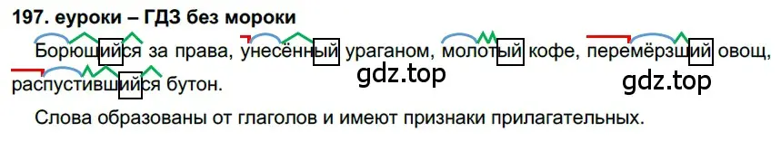 Решение 2. номер 197 (страница 72) гдз по русскому языку 7 класс Разумовская, Львова, учебник