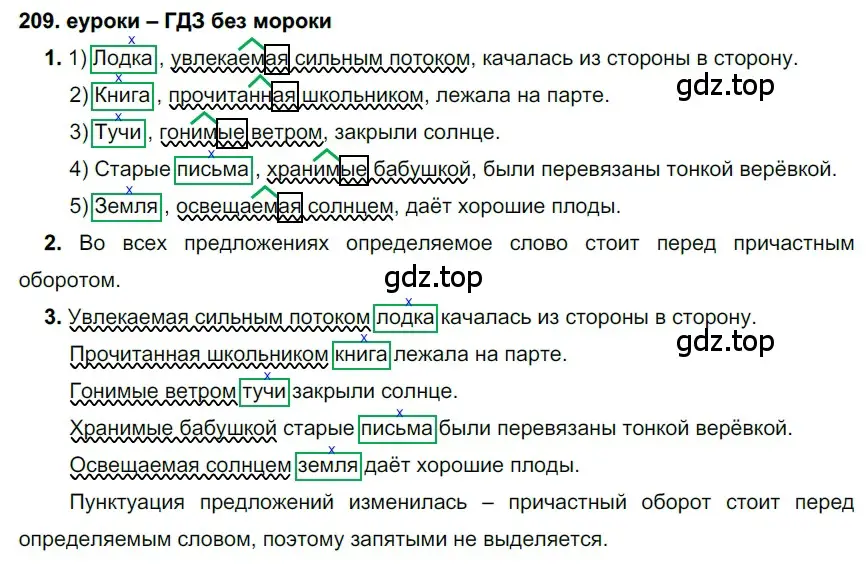 Решение 2. номер 209 (страница 76) гдз по русскому языку 7 класс Разумовская, Львова, учебник