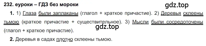 Решение 2. номер 232 (страница 86) гдз по русскому языку 7 класс Разумовская, Львова, учебник